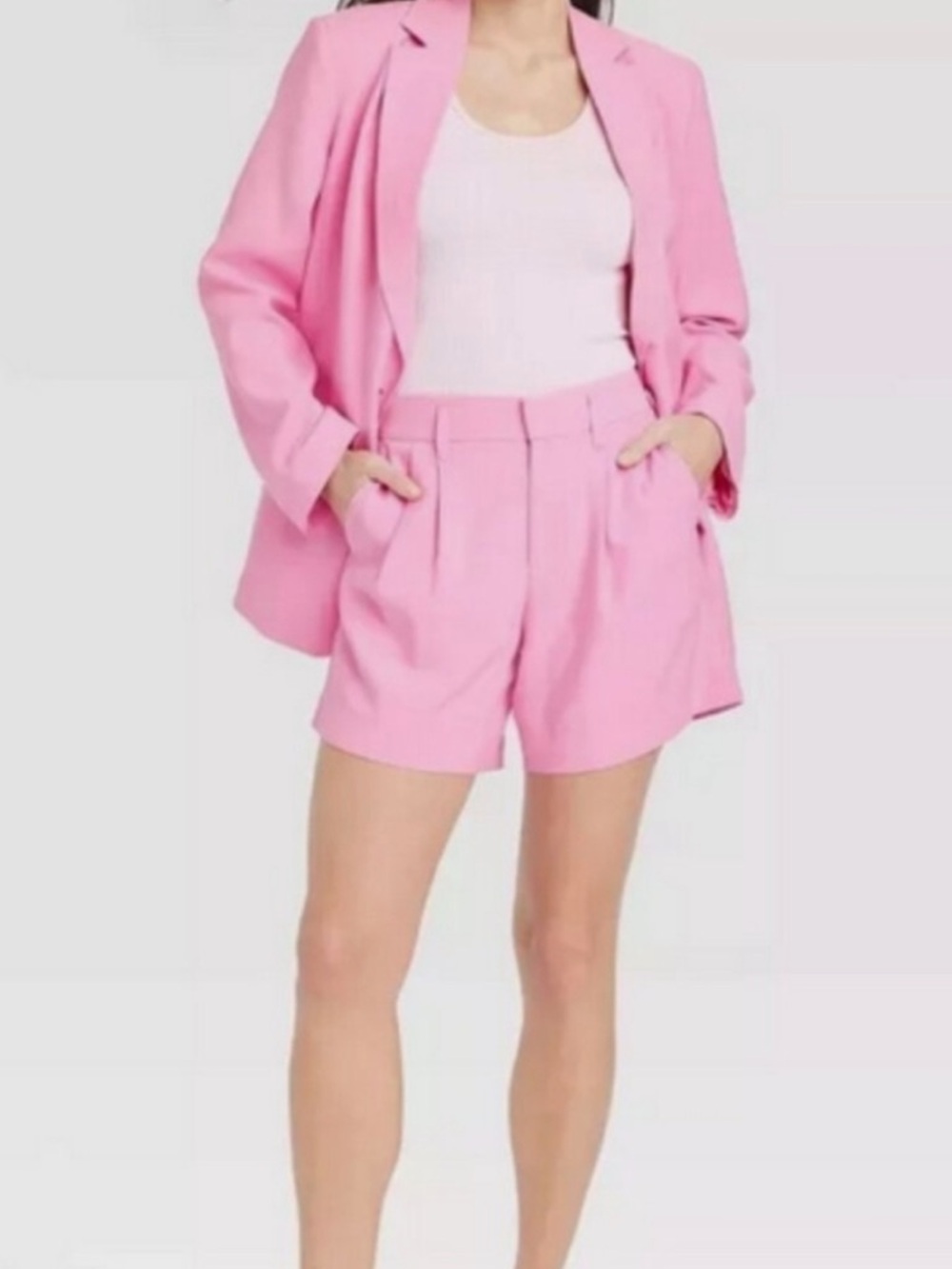 A New Day pink pleated Dress shorts size 10. NWT